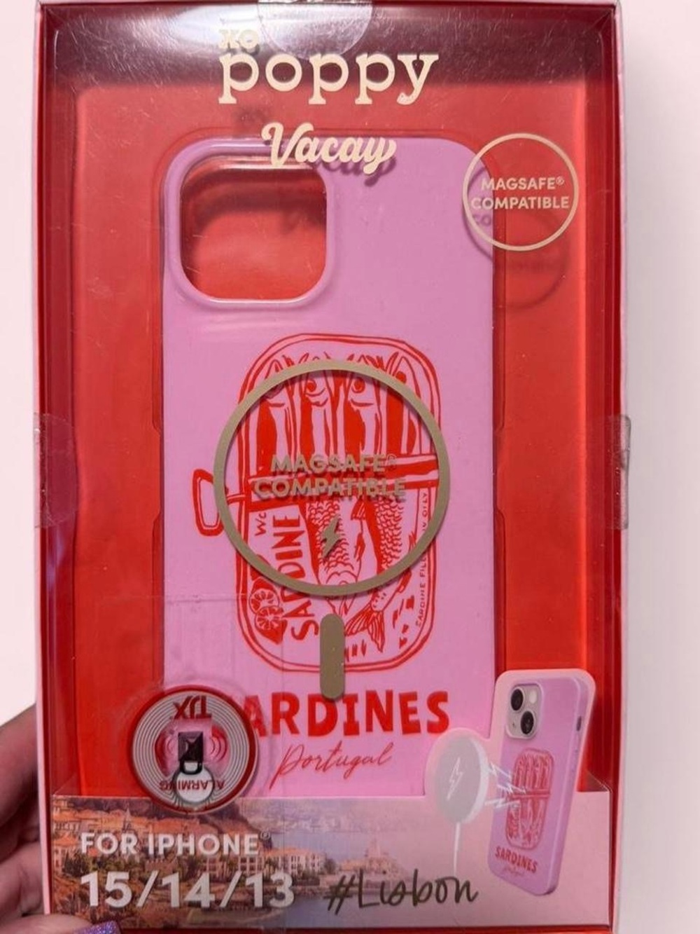 Poppy Vacay Pink Sardines MagSafe iPhone Case - Fits iPhone 15/14/13